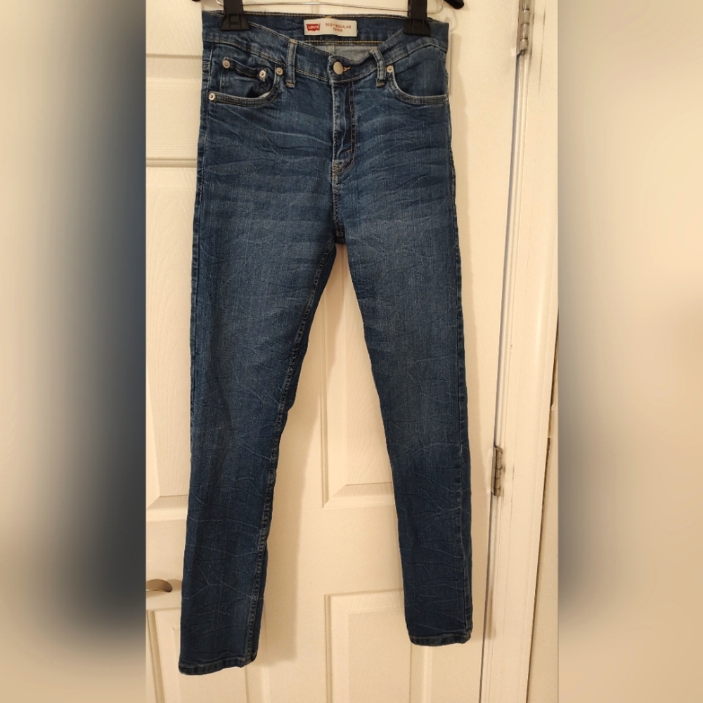 Levi's Men's/Boy's 502 Regular Taper Blue Denim Jeans Size Youth 18/Reg 29 x 29